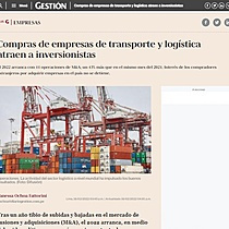 Compras de empresas de transporte y logstica atraen a inversionistas